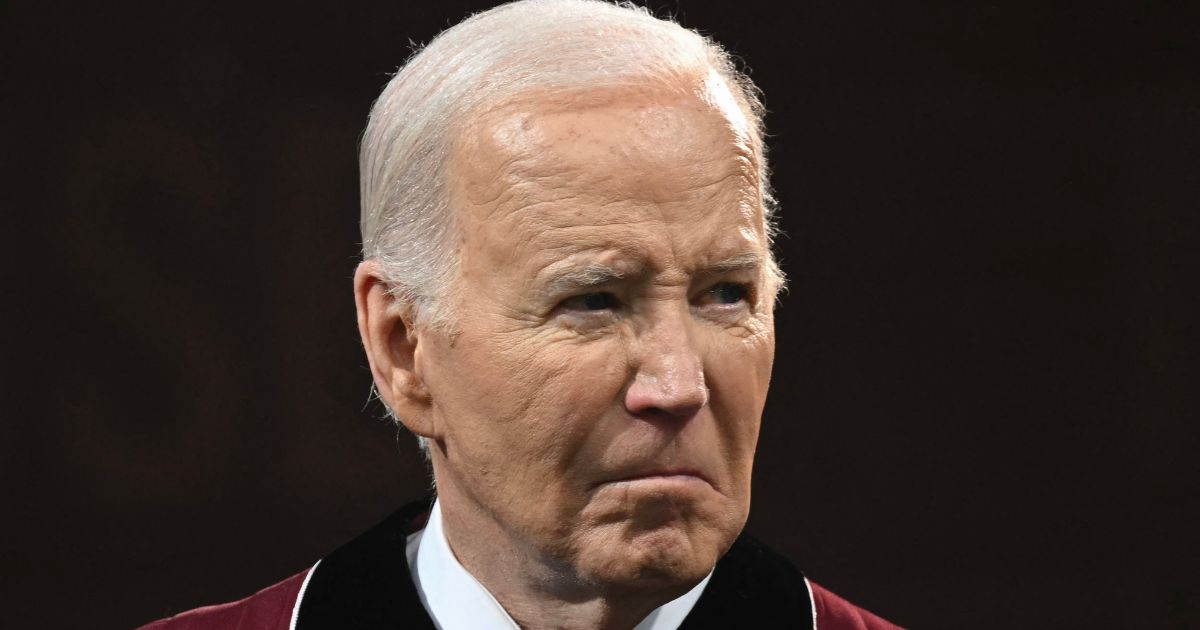 President Joe Biden attends Morehouse College's graduation ceremony in Atlanta, Georgia on Sunday.