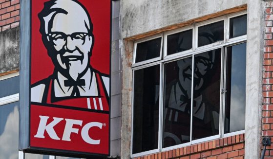 The logo of Kentucky Fried Chicken (KFC) is pictured at a restaurant in Malaysia's Pahang state on April 30, 2024