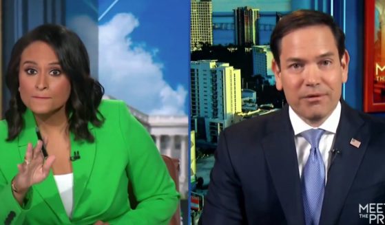 Kristen Welker interviewing Marco Rubio on "Meet the Press"