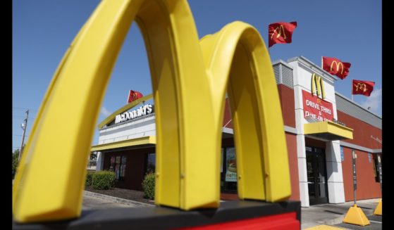 A McDonald's logo displayed outside of a San Leandro, California, location in 2022.