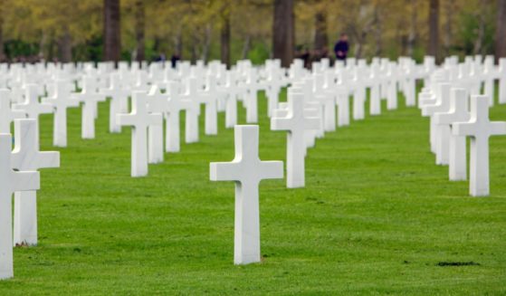 A file photo of the U.S. military ceremony at Margraten, in the Netherlands.