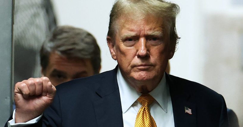 Former President Donald Trump returns to the courtroom for additional juror questions during his criminal trial at Manhattan Criminal Court in New York City on Wednesday.