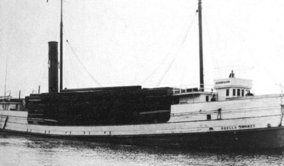 The Adella Shores, a 195-foot wooden steamer, vanished in 1909 with 14 people aboard.