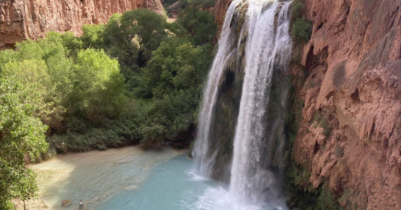 Dozens of tourists have complained of falling ill on a recent visit to a popular and picturesque stretch of waterfalls deep in a gorge neighboring Grand Canyon National Park.