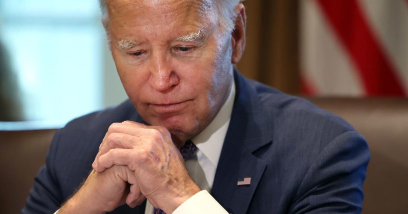 President Joe Biden holds a Cabinet meeting at the White House in Washington on Oct. 2.