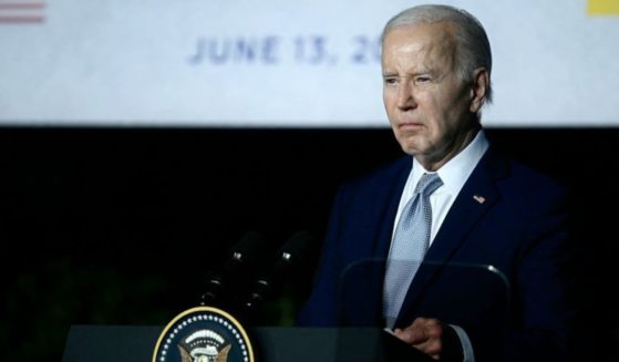 President Joe Biden attends a press conference on the sidelines of the G7 Summit hosted by Italy Thursday in Savelletri, Italy.