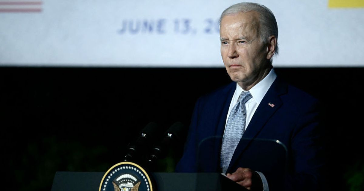 President Joe Biden attends a press conference on the sidelines of the G7 Summit hosted by Italy Thursday in Savelletri, Italy.