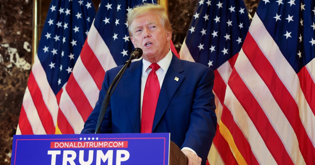 Former President Donald Trump holds a press conference at Trump Tower in New York City following the verdict in his criminal trial on May 31.