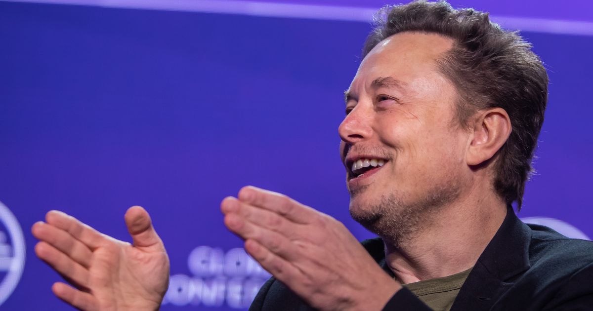 Elon Musk, founder of Tesla and SpaceX and owner of X Holdings Corp., speaks at the Milken Institute's Global Conference at the Beverly Hilton Hotel in Beverly Hills, California, on May 6.