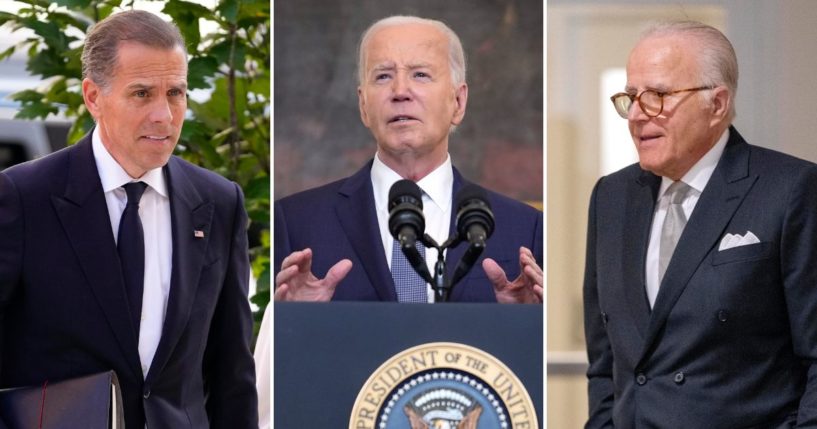 Hunter Biden, Joe Biden and James Biden in a combination photo