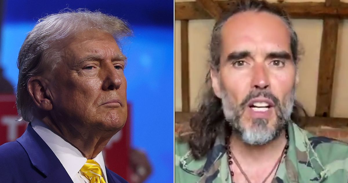 Comedian Russell Brand made a reference to George Orwell's "1984" when discussing America's future and the 2024 presidential election.