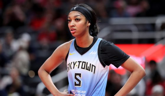 The Chicago Sky's Angel Reese, pictured in a Saturday WNBA game in Indianapolis.