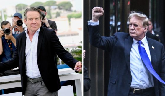 (L) Dennis Quaid attends the "The Substance" Photocall at the 77th annual Cannes Film Festival at Palais des Festivals on May 20, 2024 in Cannes, France. (R) Former U.S. President Donald Trump arrives at Trump Tower on May 30, 2024 in New York City.